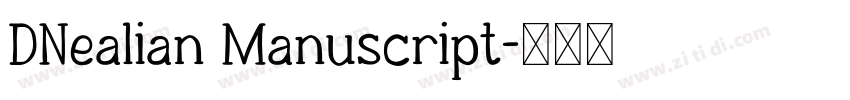 DNealian Manuscript字体转换